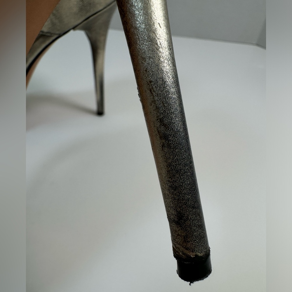 L.A.M.B. LAMB Women's Karoline Strappy Stiletto Heels Gunmetal size 10 M Y2K - Picture 12 of 16